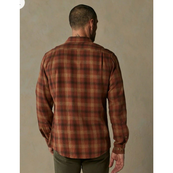 The Normal Brand Flannel Button Up Shirt Maple Glaze Plaid Hudson Size XXL - Picture 3 of 10